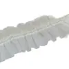 Borda Plissada de Renda com Pérolas Georgette de 5cm de Largura Acessórios para Design de Roupas Lolita DIY Embalagem de Dor Embalagem Decoração