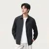 Nueva colección de otoño de camisas de manga larga de lujo ligero de alta gama para hombre, chaquetas de trabajo de moda de corte holgado, atuendos de estilo "old money" para hombre