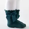 Calcetines de Algodón con Lazo Grande Estilo Lolita Palacio para Princesa Pequeña, Otoño e Invierno, Calcetines Cortos para Bebé, Niña Pequeña Rosada Linda