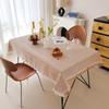 Toalha de Mesa Estilo Algodão e Linho, Toalha de Mesa para Sobremesas Francesas, Toalha de Mesa Retangular para Mesa de Centro, Toalha de Mesa Simples para Mesa de Jantar, Toalha de Mesa Minimalista Moderna para Mesa de Centro