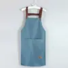 Novo Avental Estilo Coreano para Cozinha Doméstica, Impermeável e à Prova de Óleo, Avental Específico para Catering para Mulheres, Roupa de Trabalho, Logotipo e Texto Personalizáveis