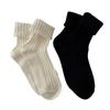 Calcetines de lana gruesa estilo Nut mummy Yu Wenle para mujer, de longitud media hasta la pantorrilla, calcetines de moda estilo japonés, cálidos para primavera y otoño, estilo celebridad de internet