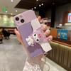 Adecuado para Comercio Exterior Samsung A17 Funda para Teléfono Móvil con Tarjetero A34 Dibujos Animados A24 Kuromi A53 Cuerda Cruzada Suave para Mujer