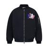 Chaqueta de Traje de Vuelo Retro Americano con Velcro Bordado para Hombre y Mujer Primavera y Otoño Pareja Moda Marca Diseño de Chaqueta Holgada Cárdigan
