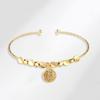 Pulsera de bendición de herencia de método antiguo al por mayor, colgante de bendición, pulsera de oro arena, pulsera de transferencia para mujer, imitación de oro, pulsera esmerilada, temperamento