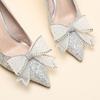 Nuevos zapatos de mujer coreanos transfronterizos con lazo de pedrería, hebilla de flor para zapatos, accesorios para zapatos, accesorios para bolsa de zapatos hechos a mano DIY, venta al por mayor