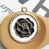 Accesorios para el cabello hechos a mano DIY estilo coreano material de lazo pendientes con colgante redondo de gota de aceite rosa accesorios de joyería de aleación