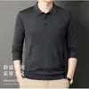 Novo suéter de tricô 60% lã outono e inverno para homens, gola virada de cor sólida da moda, blusa masculina de manga comprida