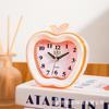 Reloj despertador digital para estudiantes, de plástico, sencillo, con forma de manzana, para dormitorio, mesita de noche, directo de fábrica