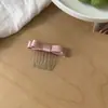 Pente com Franja de Laço Presilha de Cabelo Princesa para Mulheres, Pequena Presilha Lateral para Penteado Preso, Acessório de Cabelo, Grampo de Cabelo Sem Costura