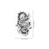 Pegatina de Tatuaje Trendy Nube Auspiciosa Blanco y Negro Dragón Verde, Nuevo Estilo Chino Tradicional Dragón Impermeable Duradero Pegatina de Tatuaje para Brazo