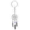 Chaveiro Apanhador de Sonhos Decorativo Metal Chaveiro Amuleto para Carro Pingente para Bolsa Borla de Folha Boêmia Novo