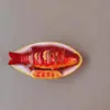 Nuevas pegatinas de resina para nevera de juego de comida, pegatinas magnéticas de maní gourmet y manitas de cerdo, pegatinas de decoración para el hogar, ventas directas de fábrica