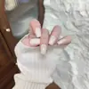 Aurora Nebulosa Nude Ojo de Gato Lujo Ligero Textura de Alta Gama Estilo Chica Elegante Estilo Dama Madura Iluminador Arte de Uñas 30 Piezas Uñas Portátiles