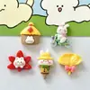 Conejo de Campo de Dibujos Animados de Resina con Pegamento de Crema Hecho a Mano DIY Joyería Pasador para el Cabello Funda para Teléfono Móvil Hebilla de Zapato Material Decorativo