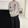 Suéter Gris Cuello Henry Cleanfit para Hombre Otoño e Invierno Marca de Tendencia Tejido de Punto Manga Larga Estilo Perezoso Ropa de Punto Estilo Masculino