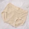 Ropa interior modal sin costuras para mujer, pantalones cortos triangulares de una pieza sin costuras de cintura media y talla grande para chica gordita.