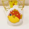 Bonito peine plegable con pequeño espejo cosmético, peine de masaje con cabeza de cojín de aire portátil, peine portátil de plástico de dibujos animados con airbag
