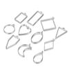Molde Goteante DIY Colgante Geométrico de Aleación Borde Triangular Redondo Marco con Forma de Pegamento UV Sin Perforaciones