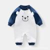 Roupas de Rastejar para Bebê para Primavera e Outono, Macacão de Bebê Forrado com Lã, Esportivo, Respirável, Macacão Fofo de Urso, Pijama de Casa