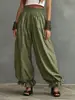 2026 Moda Femenina Transfronteriza Europea y Americana Estilo Perezoso Pantalones de Linterna Casual Verano Dobladillo con Volantes Sueltos Pantalones Largos