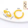 Dinastía Tang Personalizado Creativo DIY Joyería Arena Antigua Oro Alta Retención de Color Hebilla de Herradura Anillo Abierto Anillo Sencillo de Diamante