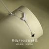 Collar de trébol de cuatro hojas de la felicidad de la rueda de la fortuna plata de ley s925 joyería de nicho de lujo ligero para mujer venta al por mayor venta caliente transfronteriza
