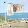 Cabide de chão dobrável retrátil de haste única, cabide dobrável para pendurar roupas em ambientes internos e externos, quarto
