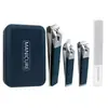 Set de Tijeras para Uñas y Cortauñas, Set de Tijeras para Uñas de Manicura, Set de 4 Piezas, Set de Manicura de Acero al Carbono con Logo Imprimible