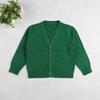 Ins 22 Suéter Cárdigan de Punto con Cuello en V Nuevo Abrigo Pequeño Ropa de Otoño para Jardín Color Sólido Cárdigan de Uniforme Escolar para Niños y Niñas