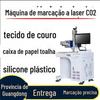Máquina de marcação a laser de CO2, madeira, acrílico, dióxido de carbono, máquina de gravação a laser, couro, silicone, tecido, plotter de corte