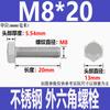 Perno Externo M6M8M10M12 Acero Inoxidable Rosca Completa Cabeza Hexagonal Tornillo de Rosca Completa Din933 Tornillo Extendido
