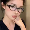 Nuevas Gafas Ojo de Gato de Gama Alta para Mujer, Estilo Coreano de Moda, Aspecto Natural, Luz Azul Anti-Reflejo, Montura Ultra Ligera Tr90