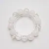 [Elfo de Nieve] Pulsera Fantasma Blanca Natural para Mujer La Más Fácil de Combinar Blanca Asai Pulsera de Cristal Blanco Venta al por Mayor