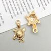 Mezcla Oro 16K Animal Marino Concha Estrella de Mar Pulpo Concha de Tortuga Colgante Colgante Accesorios de Joyería DIY