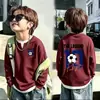 Camiseta de Manga Larga Elegante Estilo Coreano de Punto Waffle para Niños, Nueva Moda de Primavera y Otoño, Camisa Básica Casual Dos en Uno para Niños Mayores
