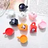 Accesorios de Resina Mini Dibujos Animados Adornos de Taza de Agua Joyería Hecha a Mano con Pegamento de Crema Caja de Joyería Cadena para Collar de Teléfono Móvil Llavero Cadena