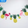 Decoración de Fiesta de Piña Procesada y Personalizada Banderín de Tela No Tejida Cumpleaños Nuevo Banner de Dibujos Animados Banderín de Fieltro de Flamenco