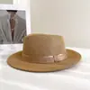 Sombrero de Dos Colores 2026 con Sombrero Panamá Jazz para Mujer, Sombrero de Paja Versátil Transpirable para el Verano, Sombrero de Sol para Protección Solar al Aire Libre