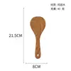 Espátula de madera para alitas de pollo sin pintar, juego completo de cuchara de sopa de madera, pala de cocina antiadherente para el hogar, juego de utensilios de cocina de madera al por mayor