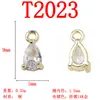 Colgante de Gota de Agua con Incrustaciones de Circonita de Cobre Puro Encanto de Estrella de Cinco Puntas Simple Versátil Chapado Color Duradero Materiales para Joyería DIY