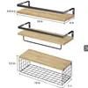 En Stock Estilo Europeo Estante Decorativo Flotante Divisor de Baño Estante de Almacenamiento Cocina Sala de Estar Hierro Forjado Montado en Pared Estante de Exhibición de Adornos