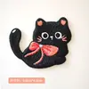 Adesivos de Tecido Bordados de Gato de Desenho Animado Adesivos Criativos para Patch de Roupa Adesivos Decorativos Adesivos Decorativos DIY para Bolsa com Adesivo Traseiro Jaqueta de Penas Capa de Celular