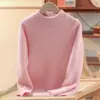 Nuevo Suéter de Lana Gruesa con Cuello Medio Alto de Otoño e Invierno, Capa Base para Niños y Niñas, Top Versátil de Lana Tejida Base