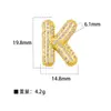 Xi Yin Transfronterizo Europa y América ins Moda Personalidad Hip Hop Colgante Perforado Cobre Microincrustado Circonita Colgante de Cobre de 26 Letras