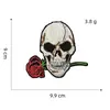Pegatinas de tela para mascarada transfronteriza Calavera de Halloween Insignia bordada de horror para computadora Parche para chaqueta de plumas y jeans Pegatinas