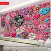 Tela de Fondo Transfronteriza Nueva para el Día de San Valentín 2026 para Decoración de Citas de Parejas, Tela Colgante para Habitación y Arreglo Exterior, Tela Colgante para Banner