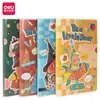 Deli Papelería Funda de Goma Pequeña Fresca y Simple Libreta para Estudiantes Funda de Goma Eva 72 Hojas Libreta Engrosada Venta al por Mayor