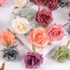 Cabezas de Flores Artificiales de Rosa Transfronterizas para Arreglos de Paredes de Flores de Boda, Coronas de Flores Hechas a Mano, Accesorios DIY, Materiales de Flores Falsas para Decoración