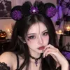 Diadema creativa y peculiar de Halloween con cuernos negros, perfecta para cosplay festivo, sesiones de fotos y actuaciones.